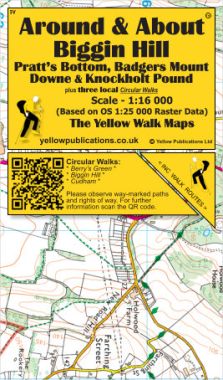 Biggin Hill, Pratt's Bottom, Badgers Mount, Downe & Knockholt Pound Walking Map