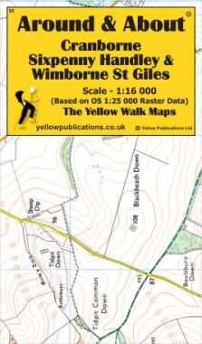 Cranborne, Sixpenny Handley & Wimborne St Giles Walking Map