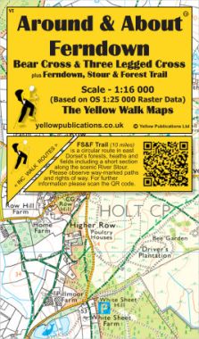 Ferndown, Bear Cross & Three Legged Cross Walking Map