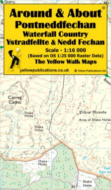 Pontneddfechan, Waterfall Country, Ystradfellte Walking Map