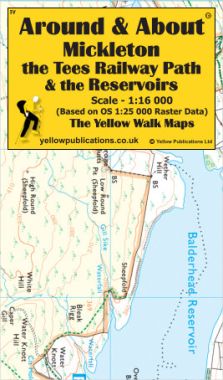 Mickleton, the Tees Railway Path & Reservoirs Walking Map