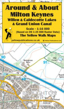 Milton Keynes, Willen & Caldecotte Lakes & the Grand Union Canal Walking Map