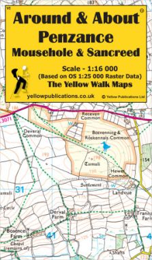 Penzance, Mousehole & Sancreed Walking Map