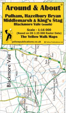 Pulham, Hazelbury Bryan, Middlemarsh & King's Stag Walking Map