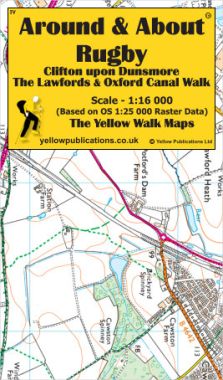 Rugby, Clifton upon Dunsmore, The Lawfords & Oxford Canal Walk Walking Map