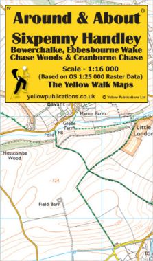 Sixpenny Handley, Bowerchalke, Ebbesbourne Wake, Chase Woods & Cranborne Chase Walking Map