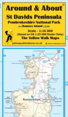 St Davids Peninsula, Pembrokeshire National Park Walking Map