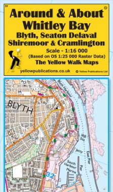 Whitley Bay Walking Map including Blyth, Seaton Delaval, Shiremoor & Cramlington