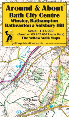 Bath City Centre, Winsley, Bathampton, Batheaston & Solsbury Hill Walking Map