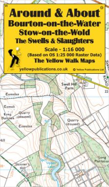 Bourton-on-the-Water, Stow-on-the-Wold, The Swells & Slaughters Walking Map