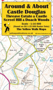 Castle Douglas, Threave Estate & Castle, Screel Hill & Doach Woods Walking Map