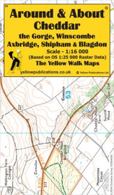 Cheddar, the Gorge, Winscombe, Axbridge, Shipham & Blagdon Walking Map