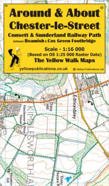 Chester-le-Street, Consett & Sunderland Railway Path Walking Map