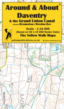 Daventry & The Grand Union Canal, Braunston to Weedon Bec Walking Map