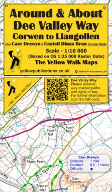 Dee Valley Way, Corwen to Llangollen Walking Map
