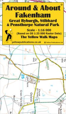 Fakenham, Great Ryburgh, Stibbard & Pensthorpe Natural Park Walking Map