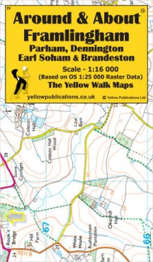 Framlingham, Parham, Dennington, Earl Soham & Brandeston Walking Map