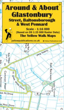 Glastonbury, Street, Baltonsborough & West Pennard Walking Map