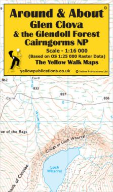 Glen Clova & the Glendoll Forest, Cairngorms National Park Walking Map