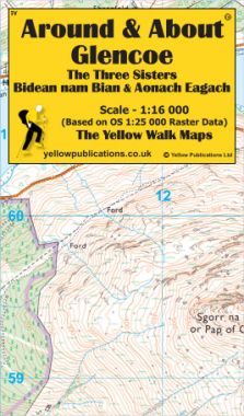Glencoe; the Three Sisters, Bidean nam Bian & Aonach Eagach Walking Map