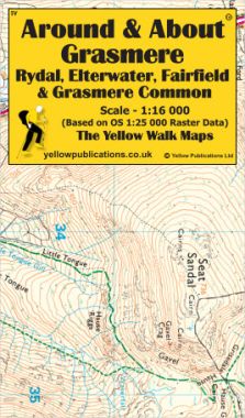 Grasmere, Rydal, Elterwater, Grasmere Common & Fairfield Walking Map