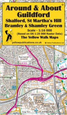 Guildford, Shalford, St Martha's Hill, Bramley & Shamley Green Walking Map