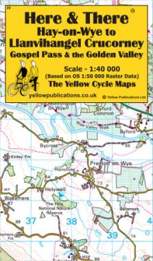 Hay-on-Wye to Llanvihangel Crucorney, Gospel Pass & the Golden Valley Cycling Map