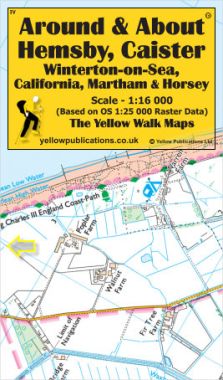 Hemsby, Caister & Winterton-on-Sea, California, Martham & Horsey Walking Map