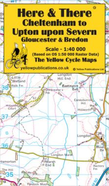 Cheltenham to Upton upon Severn, Gloucester & Bredon Cycle Map