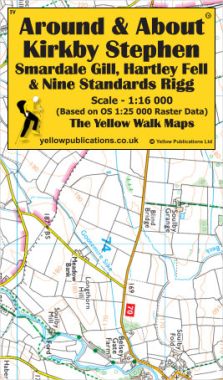 Kirkby Stephen, Smardale Gill, Hartley Fell & Nine Standards Rigg Walking Map