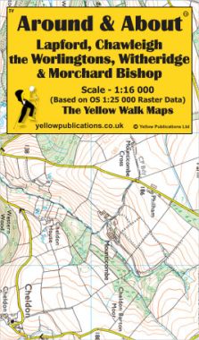 Lapford, Chawleigh, the Worlingtons, Witheridge & Morchard Bishop Walking Map