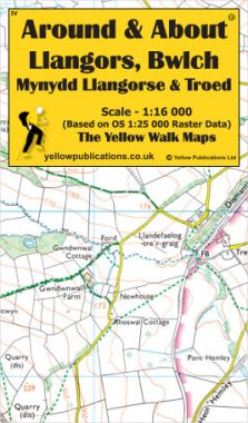 Llangors, Bwlch, Mynydd Llangorse & Troed Walking Map