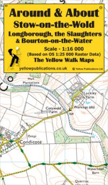 Stow-on-the-Wold, Longborough, the Slaughters & Bourton-on-the-Water Walking Map