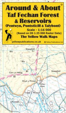 Taf Fechan Forest & Reservoirs (Pentwyn, Pontsticill & Talybont) Walking Map