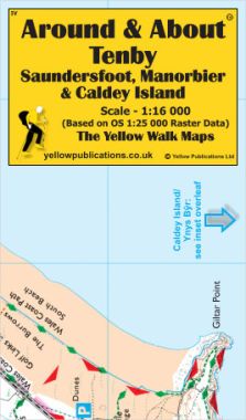 Tenby, Saundersfoot, Manorbier & Caldey Island Walking Map