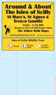 The Isles of Scilly: St Mary's, St Agnes & Tresco (south) Walking Map