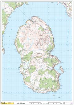 Wall map - Isle of Arran - A1 - laminated