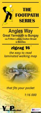 Angles Way 1: Great Yarmouth to Bungay Walking Map