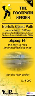 Norfolk Coast Path 1: Hunstanton to Stiffkey Walking Map