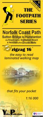 Norfolk Coast Path 1A: Sutton Bridge to Hunstanton Walking Map