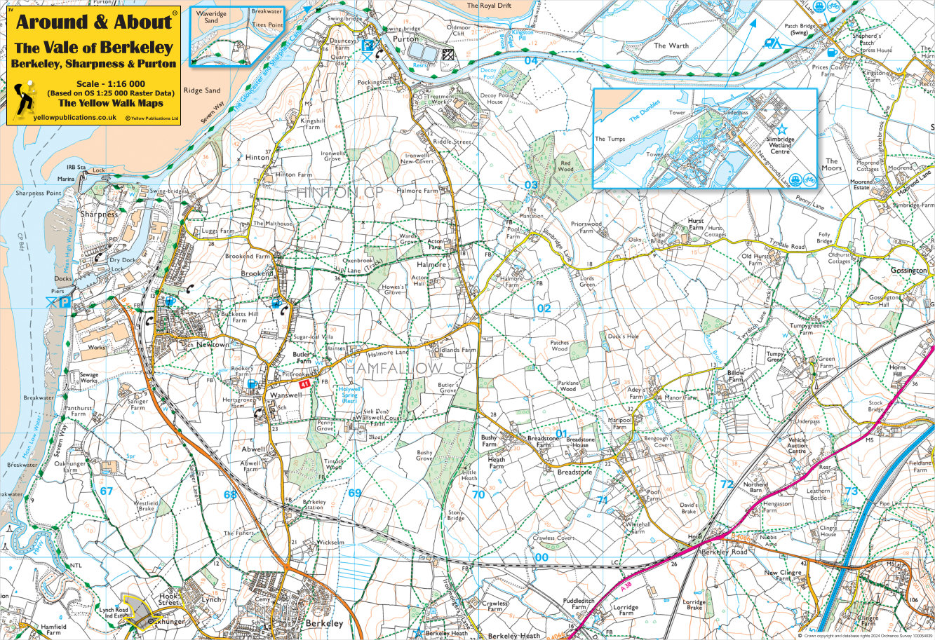 The Vale of Berkeley, Berkeley, Sharpness & Purton Walking Map