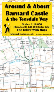Barnard Castle & the Teesdale Way Walking Map