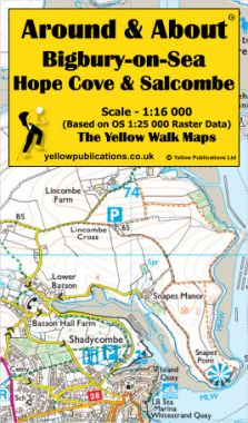 Bigbury-on-Sea, Hope Cove & Salcombe Walking Map