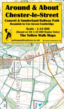 Chester-le-Street, Consett & Sunderland Railway Path Walking Map