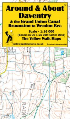 Daventry & The Grand Union Canal, Braunston to Weedon Bec Walking Map