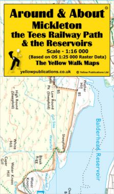 Mickleton, the Tees Railway Path & Reservoirs Walking Map