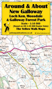 New Galloway, Loch Ken, Mossdale & Galloway Forest Park Walking Map