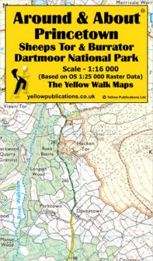 Princetown, Sheeps Tor & Burrator, DNational Park Walking Map