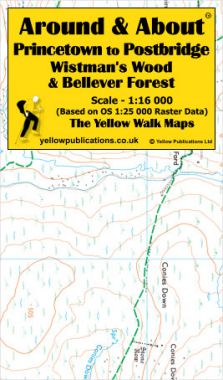 Princetown to Postbridge, Wistman's Wood & Bellever Forest Walking Map