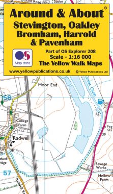 Stevington, Oakley, Bromham, Harrold & Pavenham Walking Map